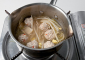 Wanja Kimchi Jjigae (Korean Kimchi Stew with Meatballs)