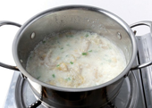 Baek Kimchi Kongbiji Jjigae (White Kimchi and Soybean Pulp Stew)