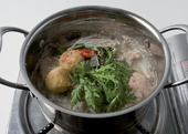 Nagasaki Budae Jjigae (Korean Army Stew with Milk-Soaked Ham)
