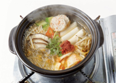 Samgye Budae Jjigae (Chicken & Herbal Broth Army Stew)